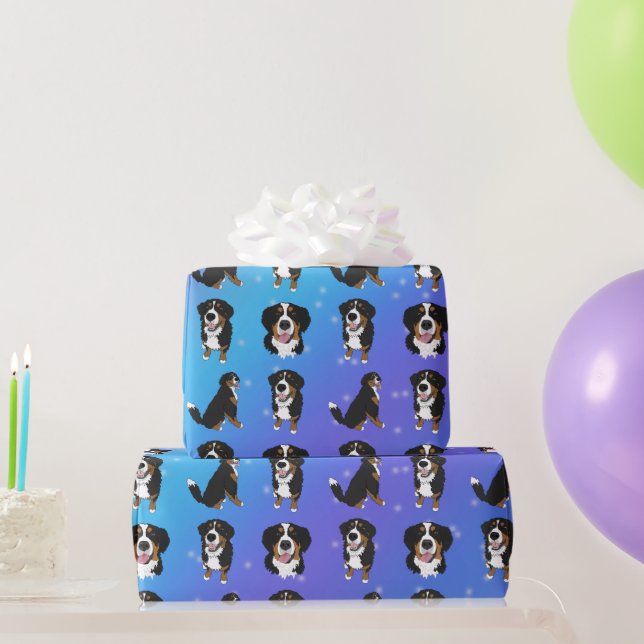 Bernese Mountain Dog Birthday Geschenkpapier (Partygeschenke)