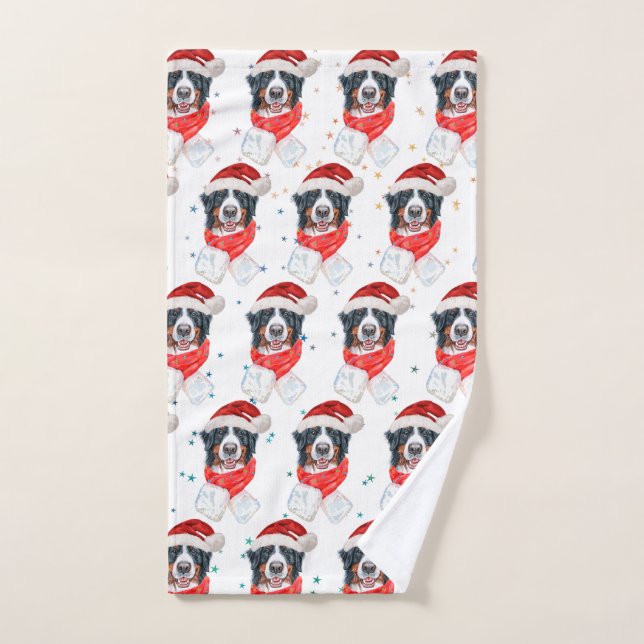 Bernese Mountain Dog Breed Christmas (Serviette à main)