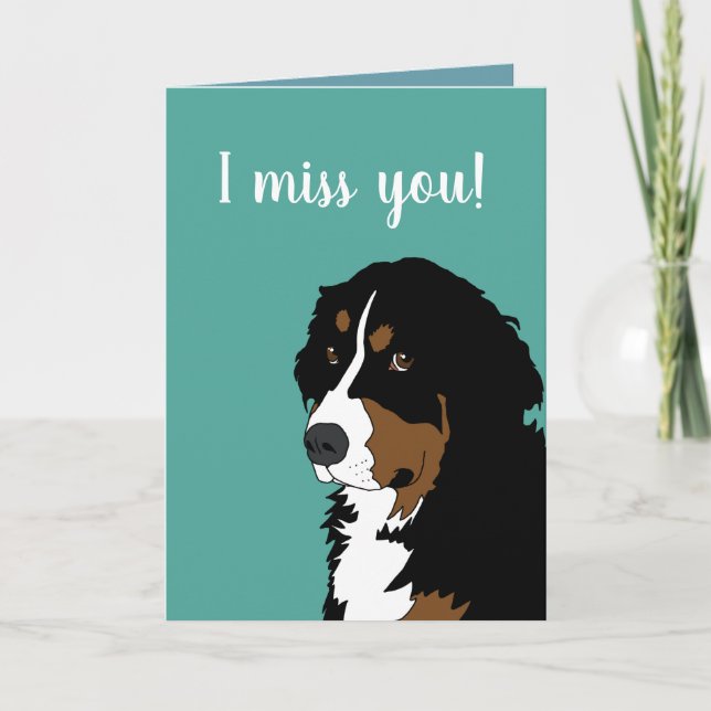 Bernese Mountain Dog Card Karte (Vorderseite)