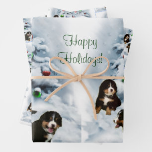 Bernese Mountain Dog Christmas Geschenkpapier Set