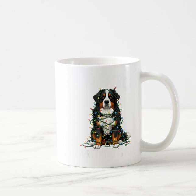 Bernese Mountain Dog Christmas I'm Fine Everything Kaffeetasse (Rechts)