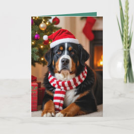 Bernese Mountain Dog Christmas Karte