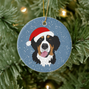 Bernese Mountain Dog Christmas Keramik Ornament