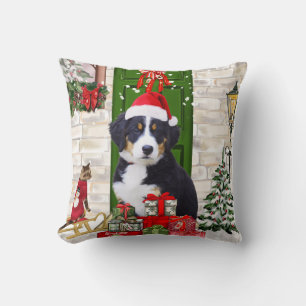 Bernese Mountain Dog Christmas Kissen