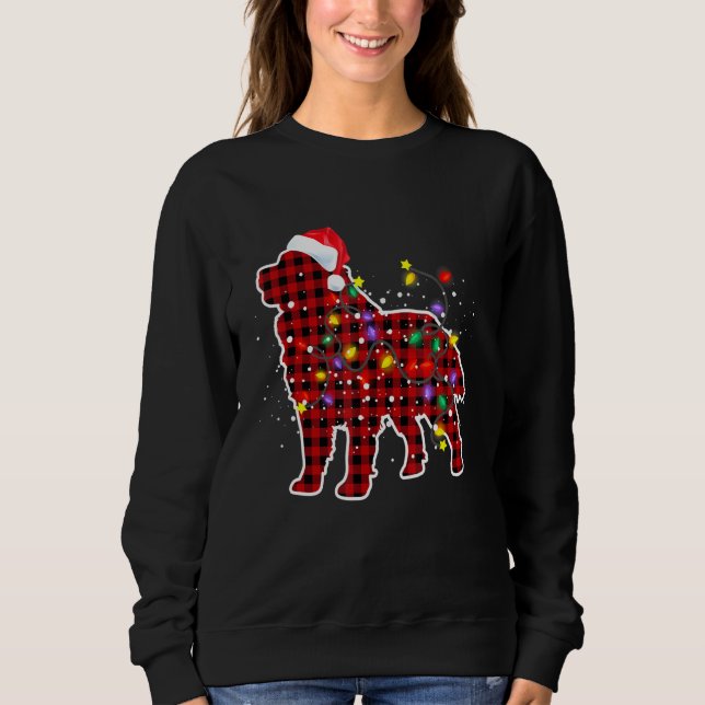 Bernese Mountain Dog Christmas Pajamas Weihnachtsm Sweatshirt (Vorderseite)