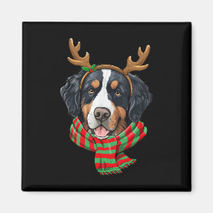 Bernese Mountain Dog Christmas Rentier Weihnachtsm Magnet