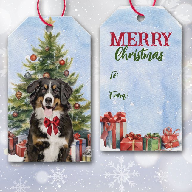 Bernese Mountain Dog Christmas Tree Geschenkanhänger (Von Creator hochgeladen)