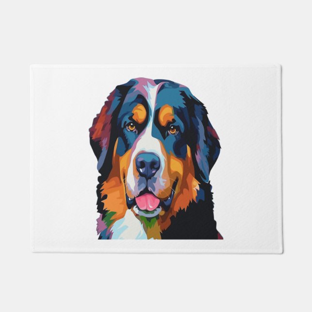 Bernese Mountain Dog Colorful Fußmatte (Vorderseite)