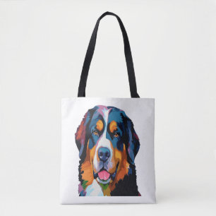 Bernese Mountain Dog Colorful Tasche