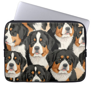 Bernese Mountain Dog Decorative Nahtloses Muster Laptopschutzhülle