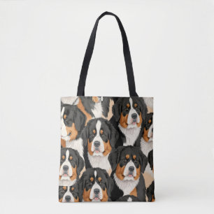 Bernese Mountain Dog Decorative Nahtloses Muster Tasche