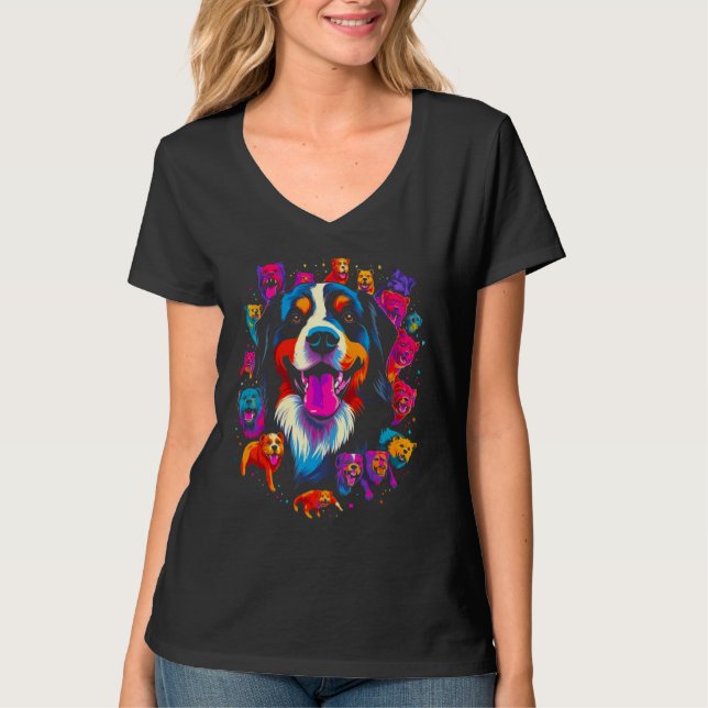 Bernese Mountain Dog Family T-Shirt (Vorderseite)