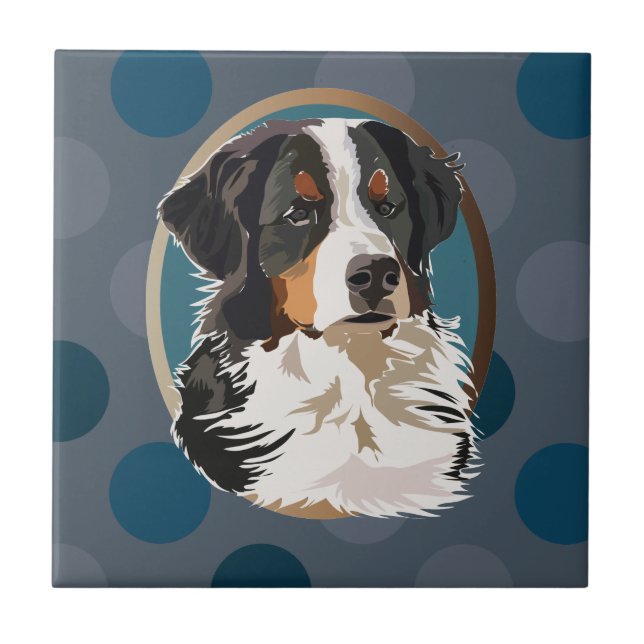 Bernese Mountain Dog Fliese (Vorderseite)