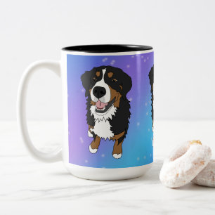 Bernese Mountain Dog Galaxy Zweifarbige Tasse