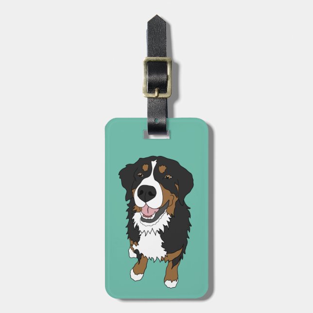 Bernese Mountain Dog Gepäckanhänger (Vorderseite vertikal)