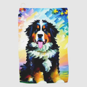 Bernese Mountain Dog Golf Handtuch