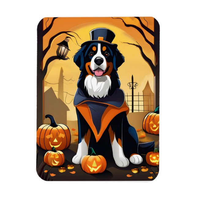 Bernese Mountain Dog Halloween Magnet (Vertikal)
