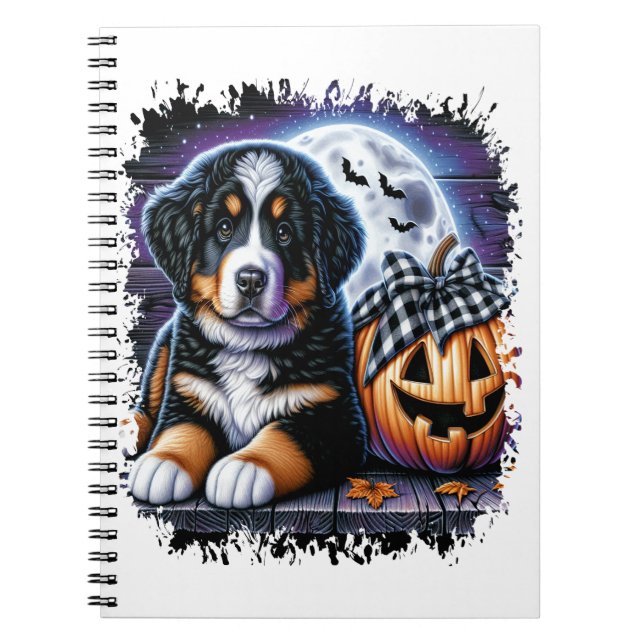 Bernese Mountain Dog Halloween Notizblock (Vorderseite)