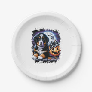 Bernese Mountain Dog Halloween Pappteller