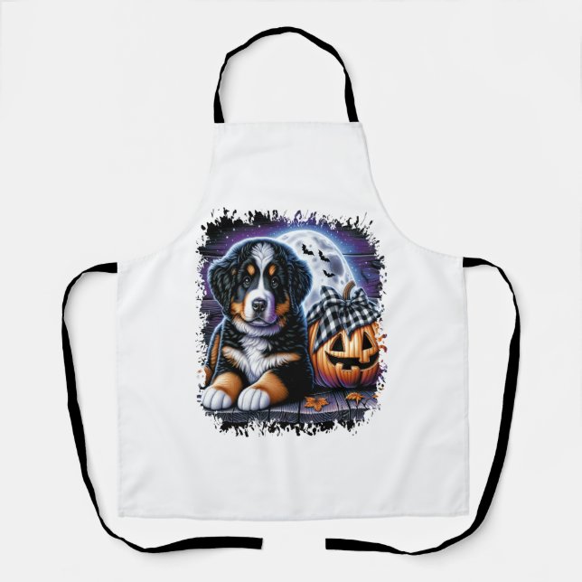 Bernese Mountain Dog Halloween Schürze (Vorderseite)