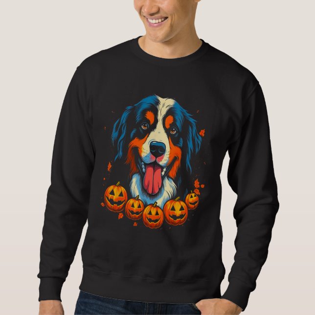 Bernese Mountain Dog Halloween Sweatshirt (Vorderseite)