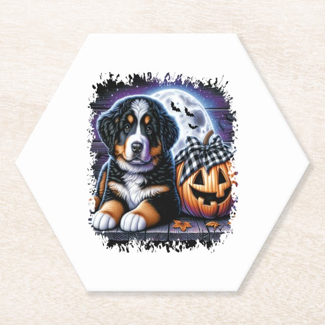Bernese Mountain Dog Halloween Untersetzer (Vorderseite)