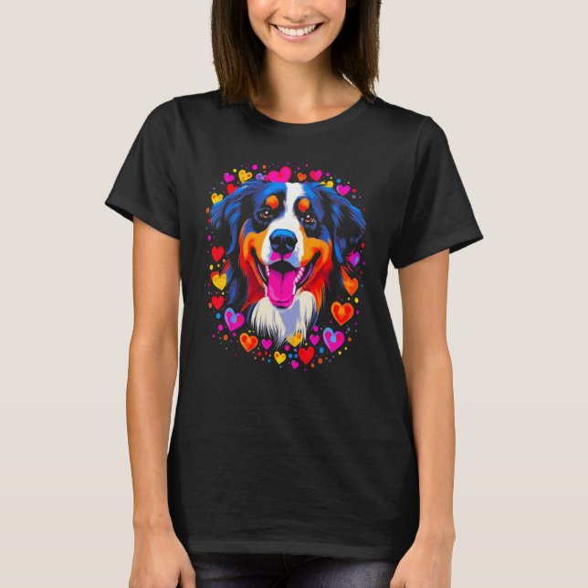 Bernese Mountain Dog Heart T-Shirt (Vorderseite)
