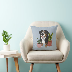Bernese Mountain Dog hellblau Kissen