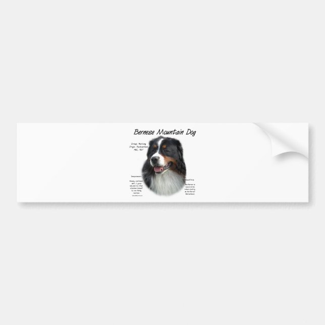Bernese Mountain Dog History; alles über Berners Autoaufkleber (Vorne)