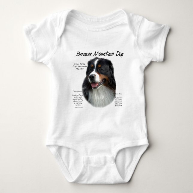 Bernese Mountain Dog History; alles über Berners Baby Strampler (Vorderseite)