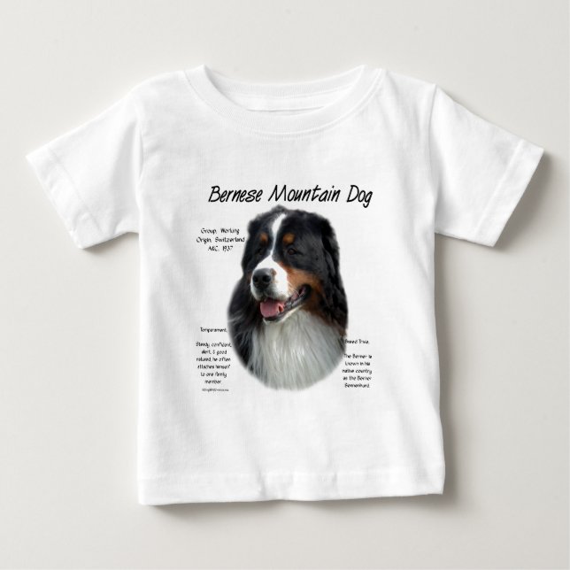 Bernese Mountain Dog History; alles über Berners Baby T-shirt (Vorderseite)