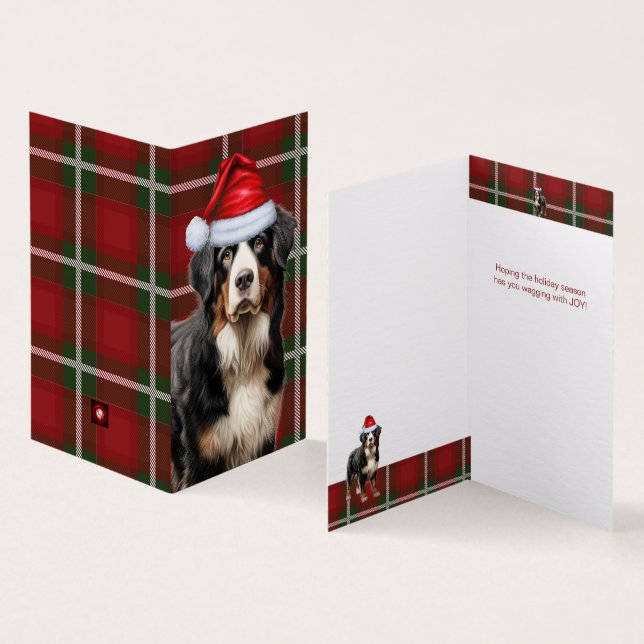 Bernese Mountain Dog Holiday Karierte Weihnachtska (Innenseite und Außenseite)