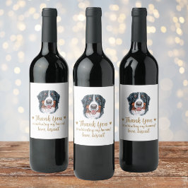 Bernese Mountain Dog I do to Wedding Wine Label Weinetikett