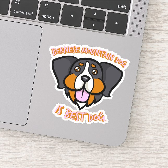 Bernese Mountain Dog ist der beste Hund Aufkleber (Detail)