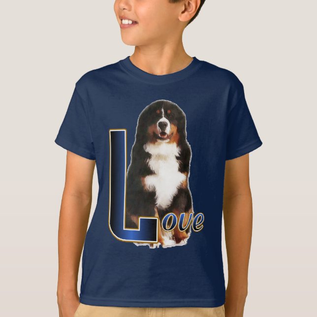 Bernese Mountain Dog Liebe T-Shirt (Vorderseite)