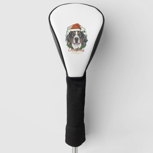 Bernese Mountain Dog Lights Weihnachtsmatte Golf Headcover (Vorderseite)
