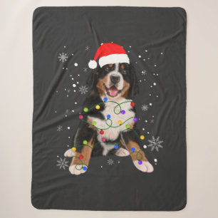 Bernese Mountain Dog Lights Weihnachtsmatte Sherpadecke