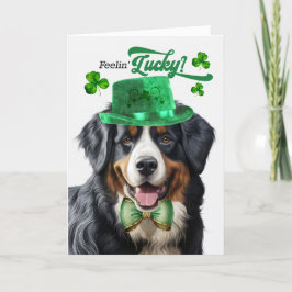 Bernese Mountain Dog Lucky St Patrick's Day Feiertagskarte