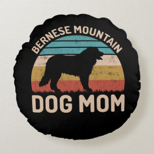Bernese Mountain Dog Mama, Bernese Dog Mama Rundes Kissen