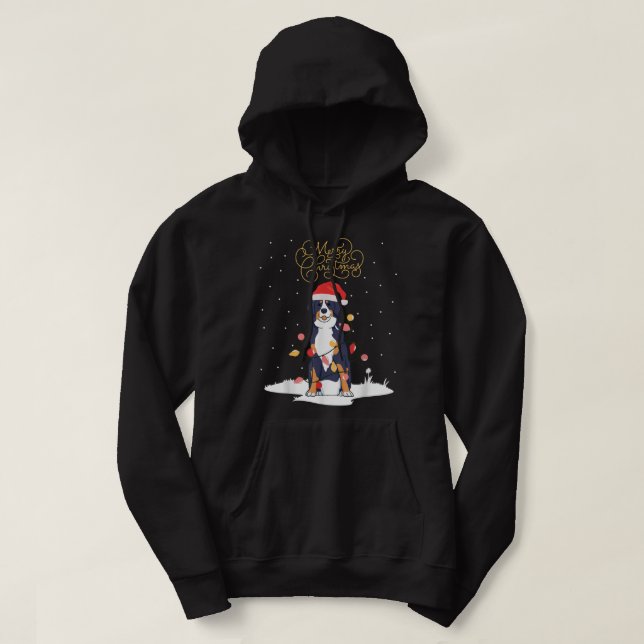 Bernese Mountain Dog Merry Christmas Berner Xmas C Hoodie (Design vorne)