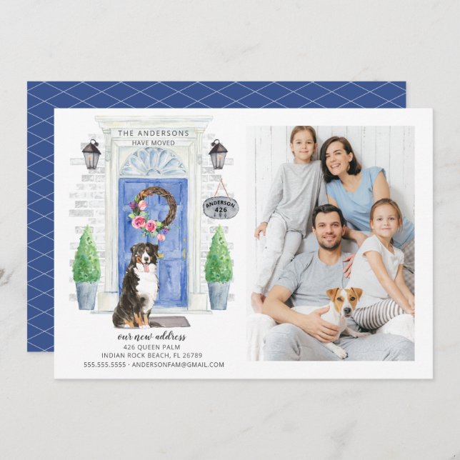 Bernese Mountain Dog Moving Ankündigung (Vorne/Hinten)