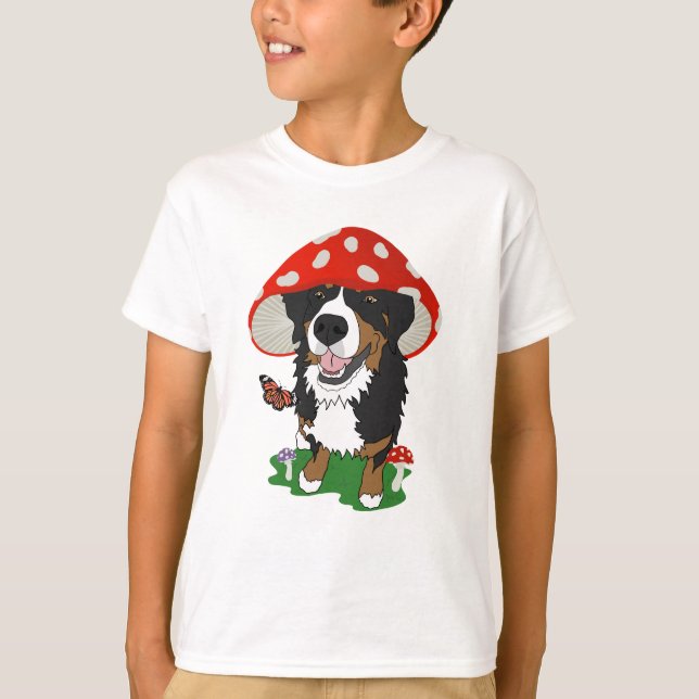 Bernese Mountain Dog Mushroom T-Shirt (Vorderseite)