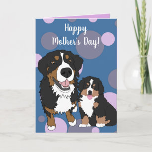Bernese Mountain Dog Muttertag Karte