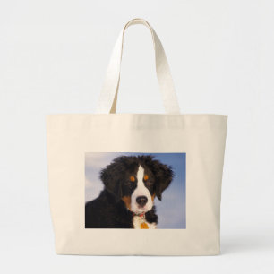Bernese Mountain Dog - Niedliches Welpe-Foto Jumbo Stoffbeutel