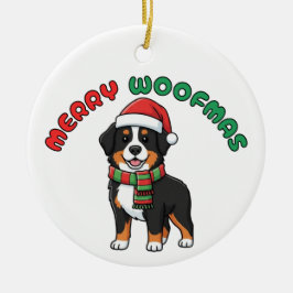 Bernese Mountain Dog Ornament: Frohe Wölfe Keramik Ornament