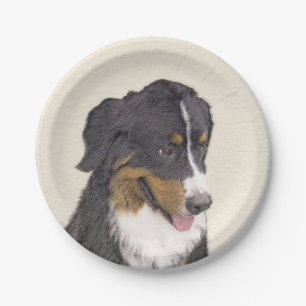 Bernese Mountain Dog Painting - Original Dog Art Pappteller