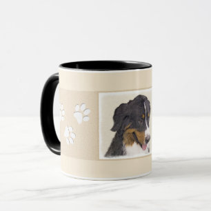 Bernese Mountain Dog Painting - Original Dog Art Tasse