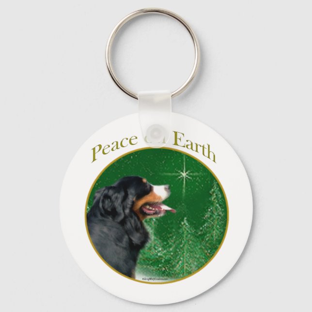 Bernese Mountain Dog Peace Schlüsselanhänger (Vorderseite)