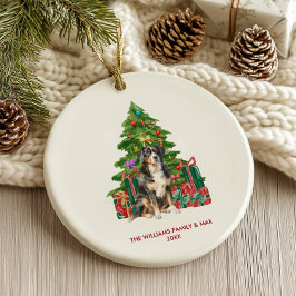 Bernese Mountain Dog Personalisiert Weihnachten Keramik Ornament