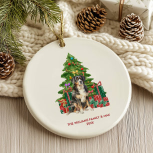 Bernese Mountain Dog Personalisiert Weihnachten Keramik Ornament